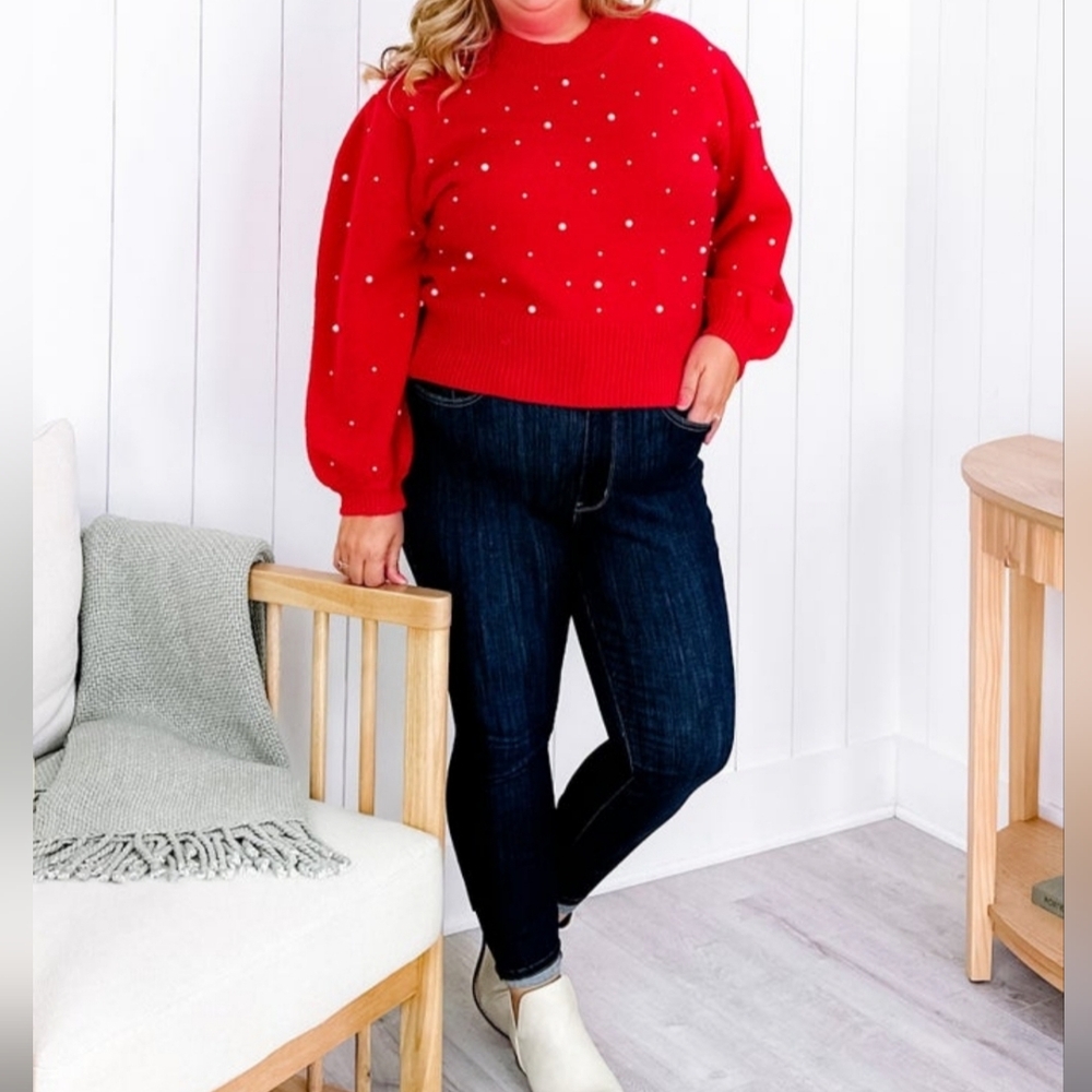 Pull Over Sweater with Pearl Detail - Picture 5 of 6